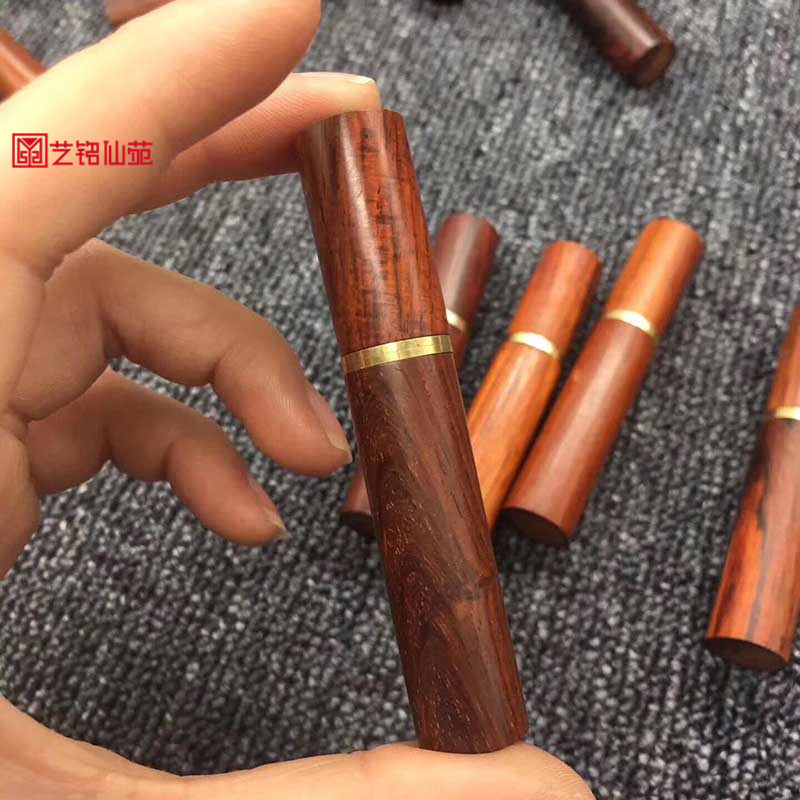 Big red acid branch carry-on toothpick tube large portable mahogany creative toothpick box Wooden solid wood mini simple