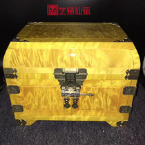 Large Leaf Golden Silk Nanchange Moon Mirror Box Vegetarian Face Full Water Pollens Box First Accessories Box Makeup Case Jewelry Box Send pro