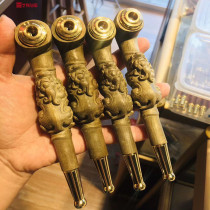 Shady Wood Smoke Stem Engraving Suction and Cairou Old Fashioned Cut Tobacco Filter Core Copper cigarette holder Smoke With male smoke bucket Gift