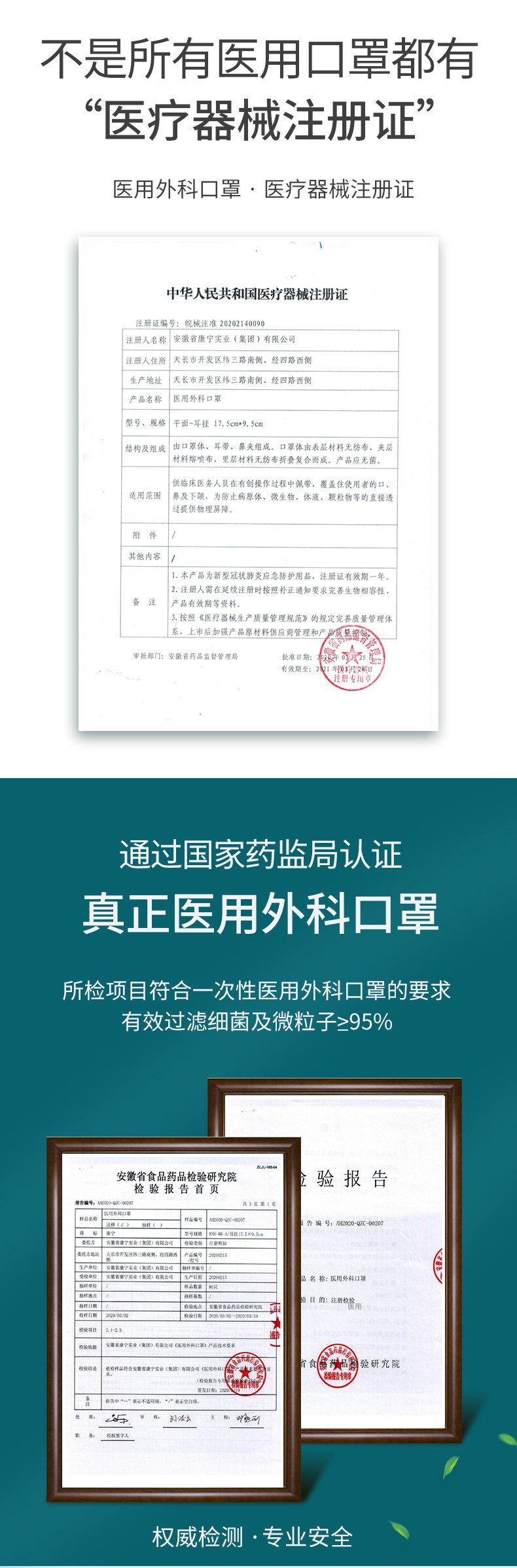 一次性医用外科口罩 100只 图3