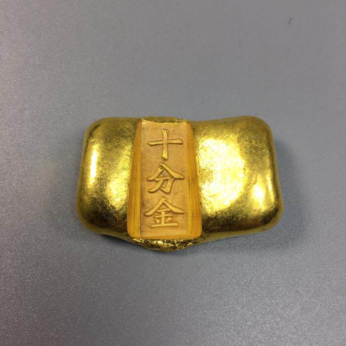 Antique antique collection pure copper gold-plated bronze ornaments gold ingot gold cake gold bar craft gift decoration decorations