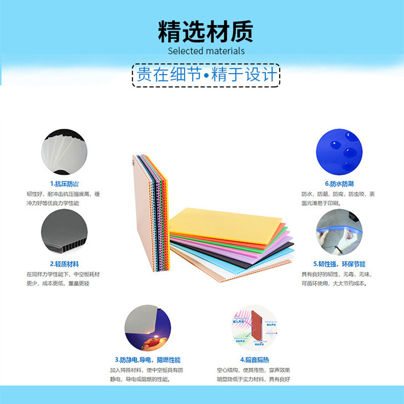 厂家定制PP塑料中空板隔板防静电背板万通板瓦楞板周转箱密度板:仓储物流新宠儿!-中空板-淘宝好物网