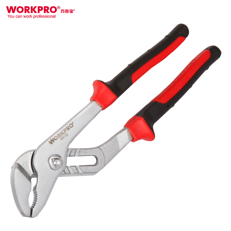 Wankebao W9132 water pump pliers 10 inch household movable pipe pliers multi-functional water pipe pliers opening 50mm