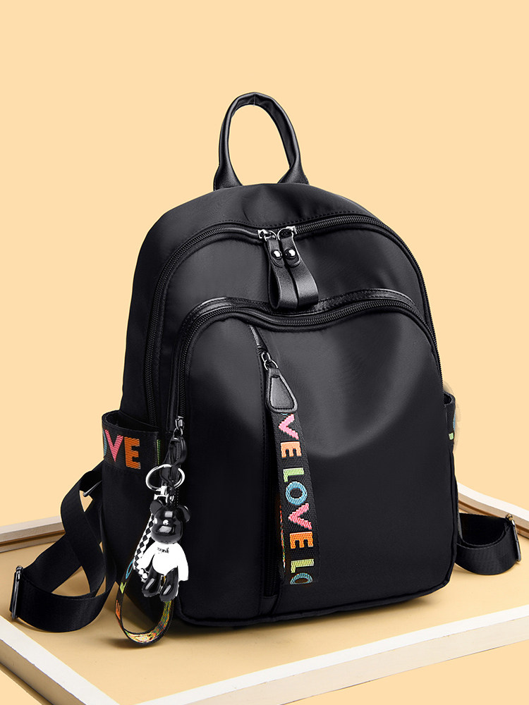 双肩包2025女士新款韩版百搭潮牛津布背包时尚休闲大容量旅行书包