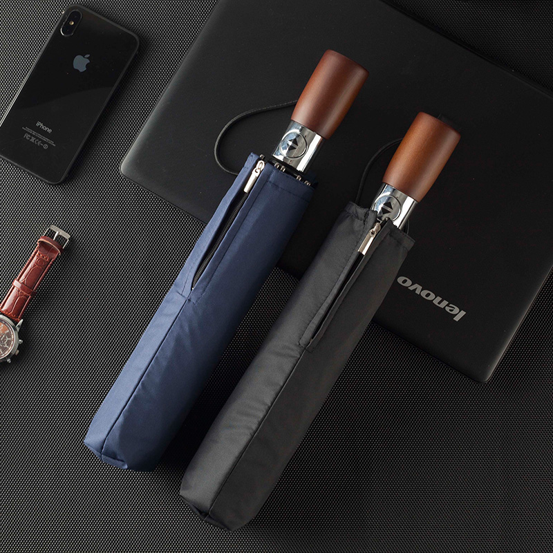Umbrella Fully Automatic Male Retro China Wind China Wind Oversize Double Trio Windproof Reinforced Clear Rain Dual-use Folding Umbrella