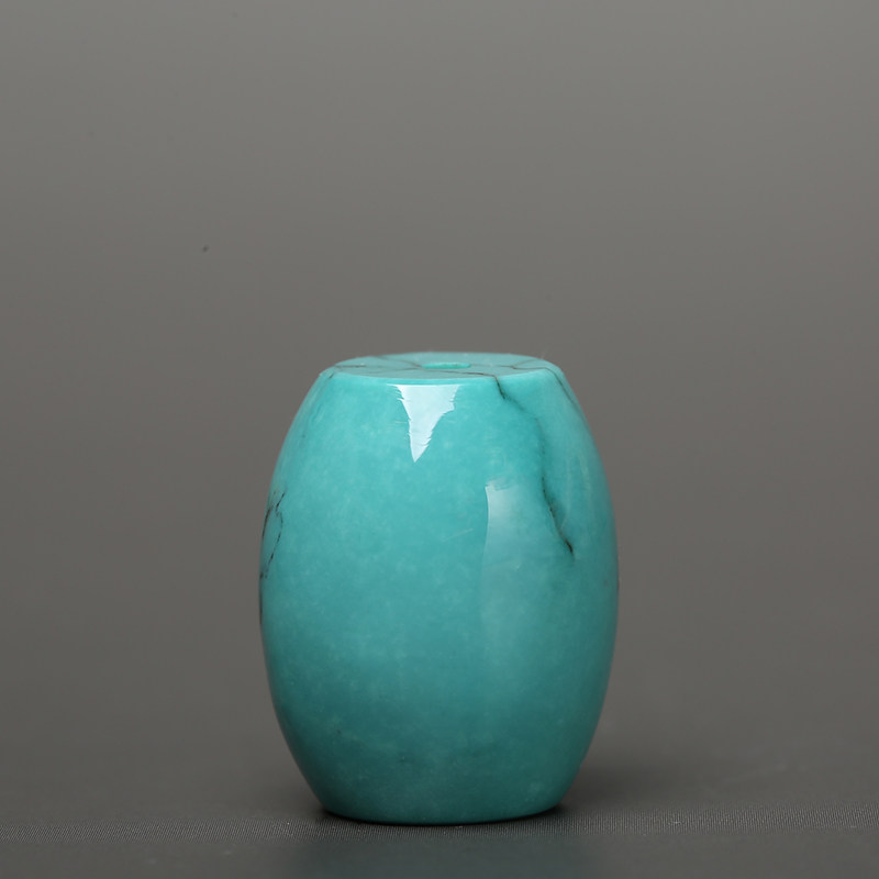 Junyi (Accessories) Hubei Natural Raw Ore Turquoise Pendant Tee Carved Parts Back Pattern Beads Round Beads Barrel Beads 108
