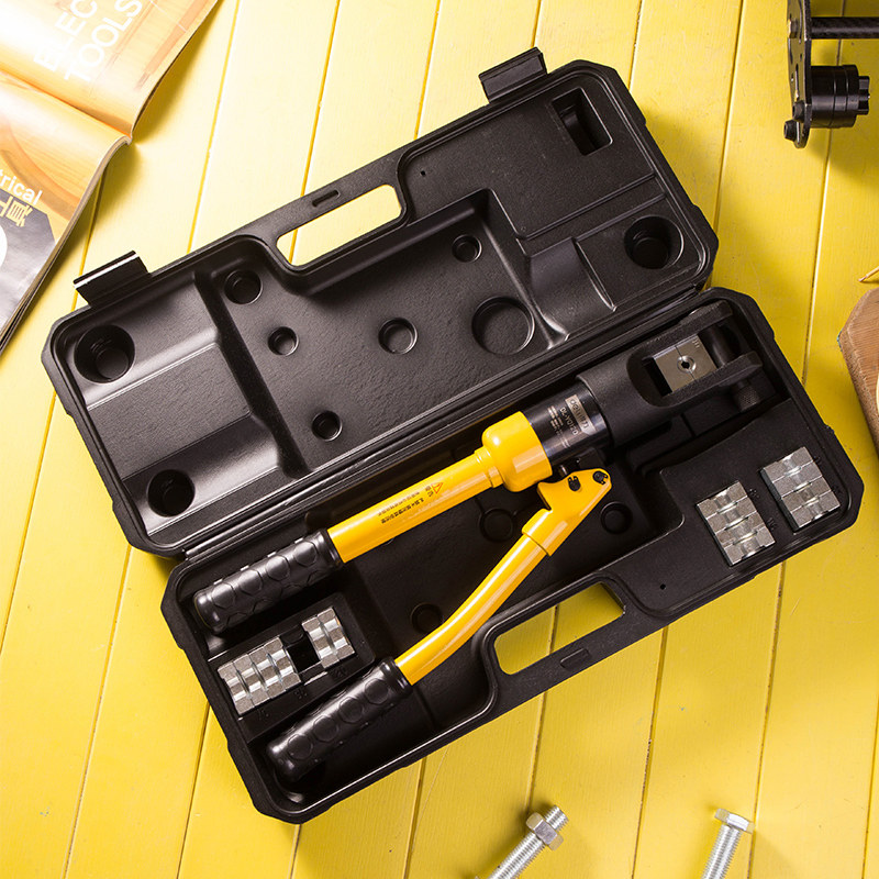 Deli-saving stainless steel manual copper nose crimper wiring pinter cable wire electrician hydraulic plier terminal rebar