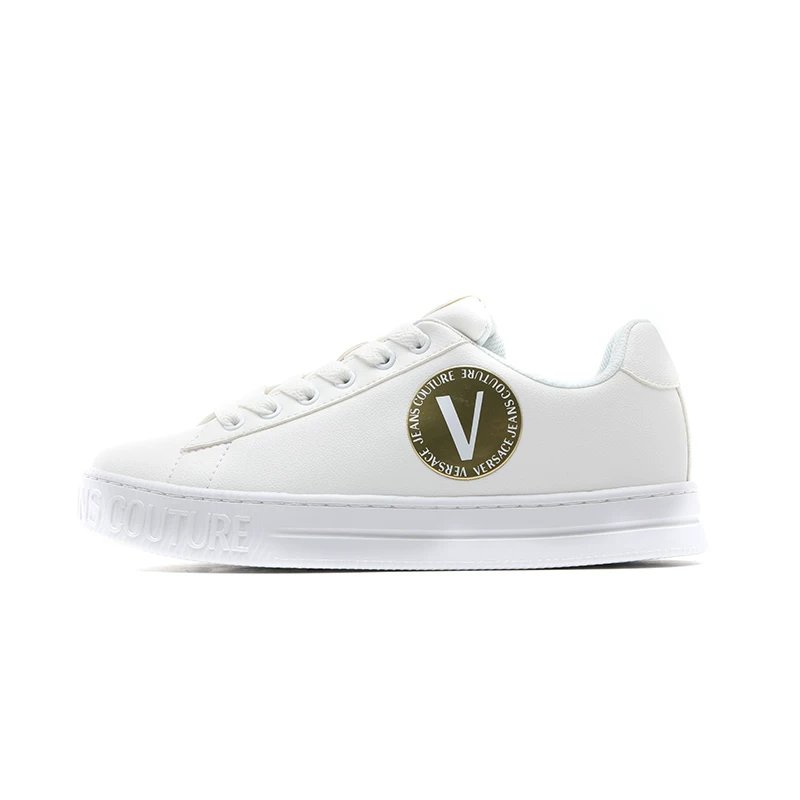 [Самозанятый] Versace Jeans Couture Ms. Versic Ms. Весна и Осень Спортивные повседневные кроссовки, маленькие белые туфли