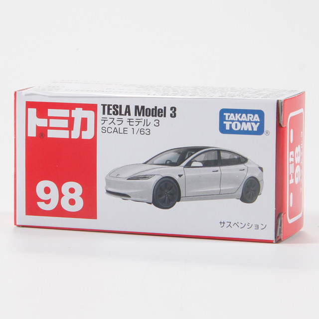[Self-Operated] Tomy/Domeka Alloy Car Model Toy No. 98 Tesla Tesla Model 3