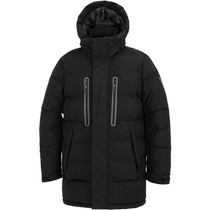 (Self-operated) Wolf Claw mid-length down jacket mens outdoor warm windproof hooded duck down jacket 5222251