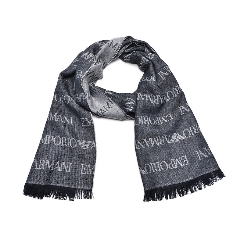 意大利产 Emporio Armani 阿玛尼 中性时尚流苏羊毛围巾 88VIP会员折后￥388.55包邮 2色可选