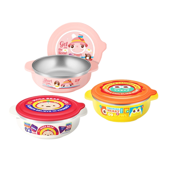 Anti-fall and anti-scald children's food bowl tisou
