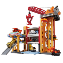 (Self-operated) TOMY Domeka Crane Tower Track Scene Set Construction Site Mens Toy