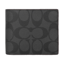 (Self-operated) COACH Mens PVC leather wallet gift box