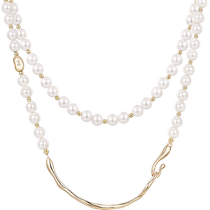 (Self-operated) she’s Akiko Imitation Pearl Necklace Clavicle Chain Fashion Niche Design Light Luxurious and High-end Necklace
