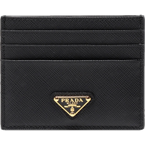 (indépendants) Middle 99 New inutilisés Prada Prada Ladies Leather Triangle Logo Card Bag clip