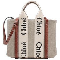 Chloe Woody Logo printed webbing womens tote bag hand shoulder bag