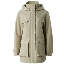 (Self-operated) ELLE French hooded British windbreaker jacket for women 2024 autumn new design high-end coat