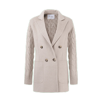 (Self-operated) Second-hand brand new unused Maxmara womens mid-length patchwork suit-style coat