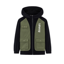 (Self-operated) Levis Levis childrens clothing 23 autumn new hooded jacket boys trendy fake two-piece windbreaker