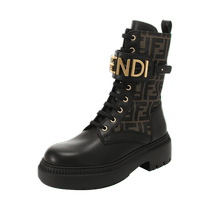 (Self-operated) Fendi FENDI womens lace-up thick-soled motorcycle boots Martin boots short boots 8T8355 ​​AHGY