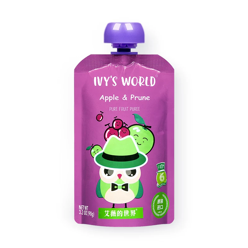 Мир Авиа импортирован из Чили, яблочное блюдо Mei Plum Plome 90 г/детское питание для малышей доступно Arara подлинное