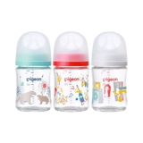 Pigeon, импортная окрашенная стеклянная антиколиковая бутылочка для кормления для новорожденных, широкое горлышко