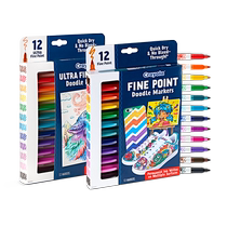 (Self-operated) Crayola 12-color acrylic marker student hand-painted waterproof fabric painting pen