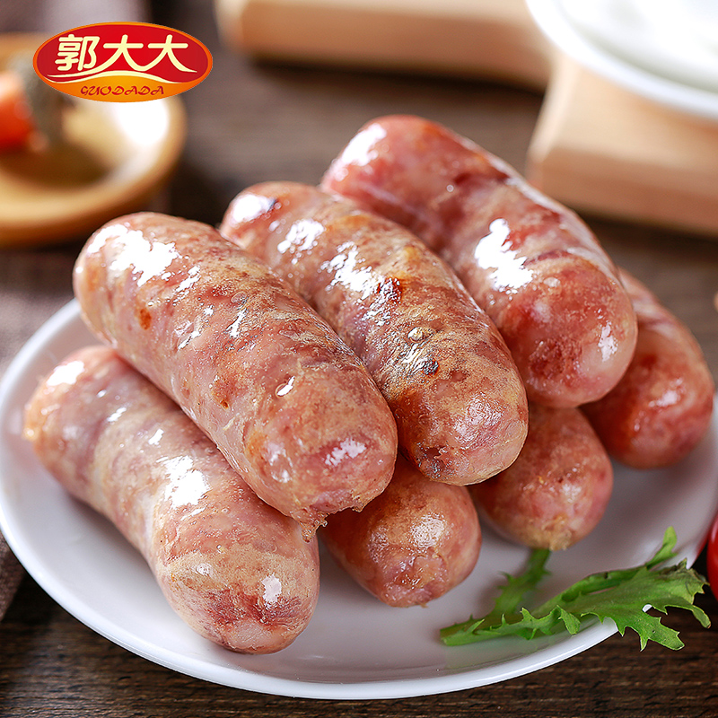 Taiwan Authentic Intestine Volcanic Stone Grilled Sausage Stone Hot Dog Intestine Whole Box Batch of Commercial 100 Loaded Crisp Leather Desktop Sausage