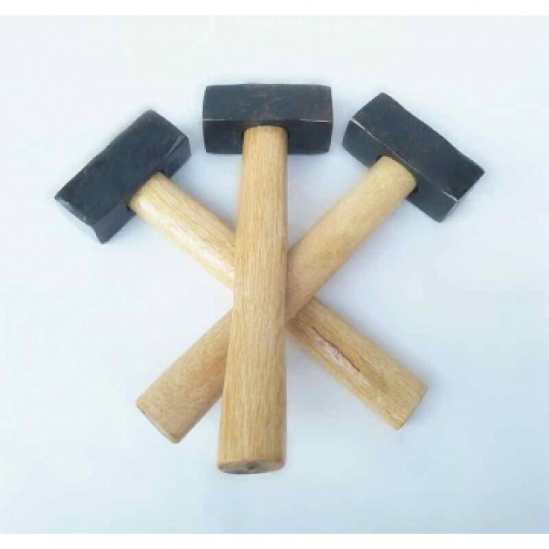 Octagonal hammer square head wooden handle heavy smashing wall demolition wall hammer multi-function masonry iron hammer construction site with lang head tool