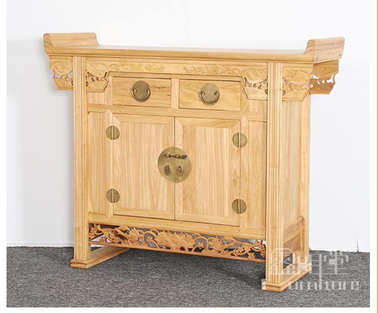 Elm lối vào sảnh mới Trung Quốc hiên tủ trường hợp một số phòng khách gỗ rắn bàn cho Đài Loan trường hợp ngồi xổm trường hợp đầu đồ nội thất Zen - Bàn / Bàn 	bàn an gỗ tân cổ điển	