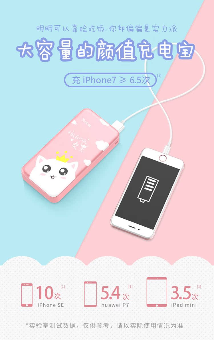 Yoobao Yubo sạc kho báu điện thoại di động phổ dung dung lượng lớn 20000 mAh máy tính bảng điện thoại di động 2A sạc nhanh