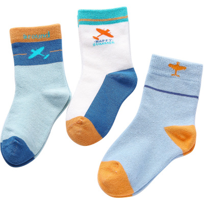 3双儿童袜子春秋纯棉男女童
