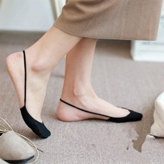 3/5 pairs of invisible pure cotton suspender palm socks high heels