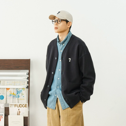 714street Свитер, кардиган, осенняя однотонная трикотажная парная одежда для влюбленных