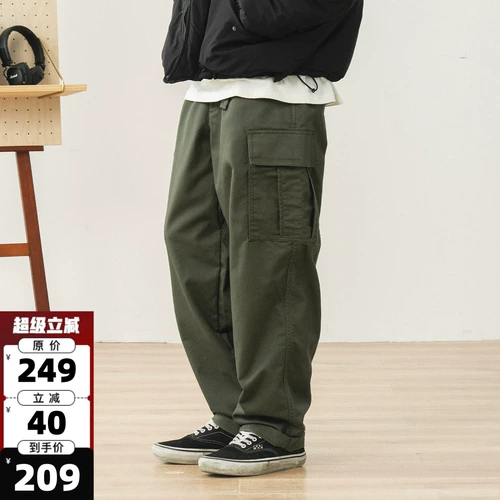 714street Японские летние штаны для отдыха, свободный прямой крой