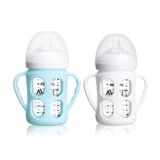 Philips, стеклянная силиконовая защитная ручка, бутылочка для кормления, широкое горлышко, защита при падении