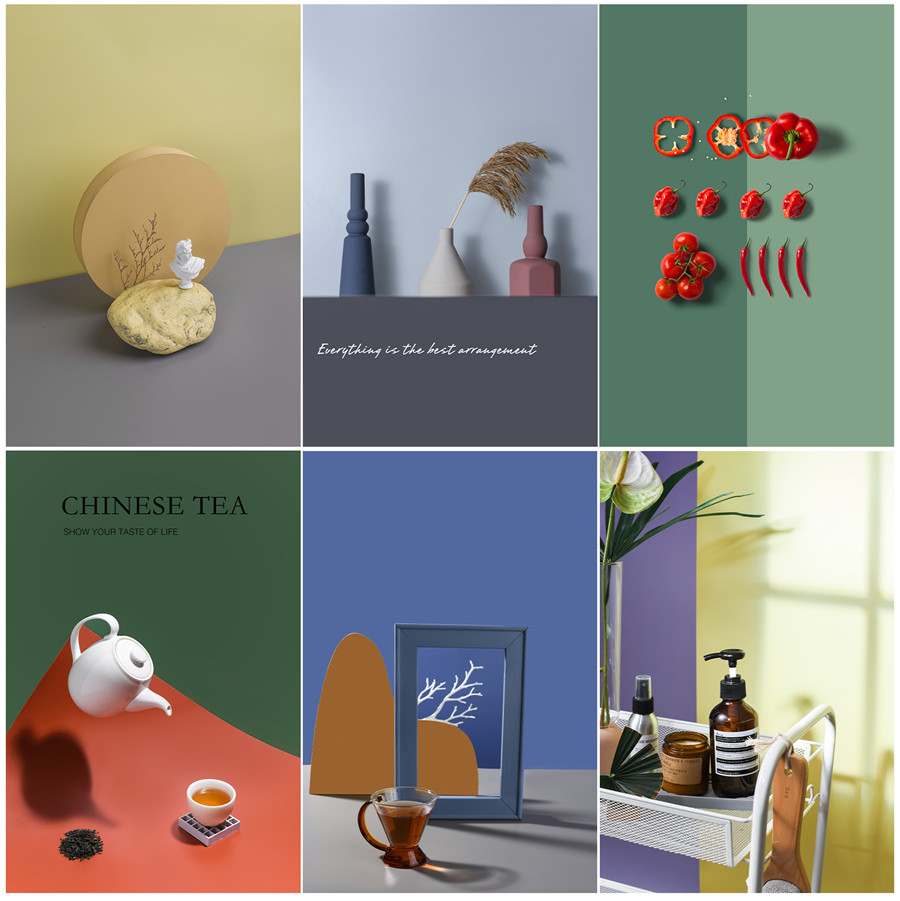 Photography background paper matte PVC Taobao Morandi color photography background cloth solid color INS photo background props