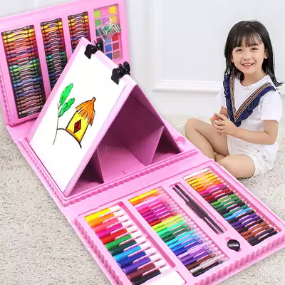 Hook line pen Kindergarten children's painting baby birthday gift box Holiday gift student beginner gouache watercolor crayon oil stick washable art line pen