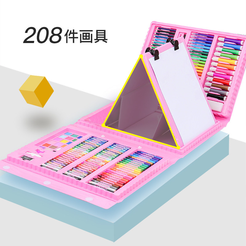 Oil paint set for beginners Special full set of tools Painting materials Kindergarten primary school students Children draw graffiti Watercolor paint set Baby oil color crayon oil stick gift