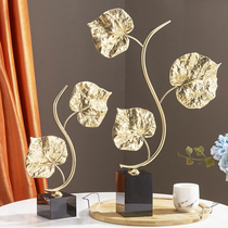 Pure copper leaf ornaments Living room TV cabinet crafts Study office entrance desk countertop Home decorations
