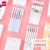 Deli gel pen Student black pen Cute Korean creative cartoon water-based pen girl heart carbon simple signature pen core 0 5mm full needle tube pen Small fresh student stationery supplies