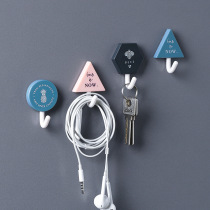 Creative cute small hook strong adhesive key wall wall hanging free hole no trace sticky hook dormitory female hangers