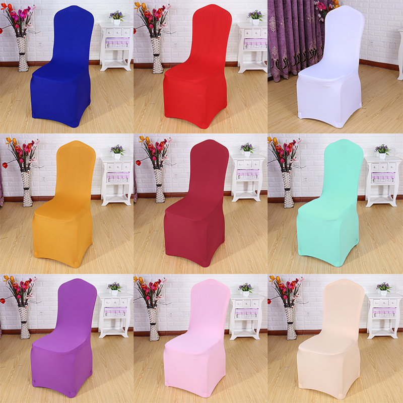 Hotel Chair Suite Dining Room Hotel Celebration Wedding Banquet Thickened White Stretch Chair Set Meeting Table Seat Cover