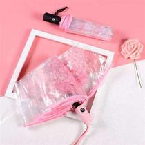 Internet celebrity fairy umbrella ins super beautiful special umbrella sweet transparent umbrella foldable female rainy day flowers
