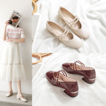 New strong push ~ 100 hitchhiking with Mary Jane shoes fairy Wind Light Gentle Shoes Small Leather Shoes With Single Shoes Woman