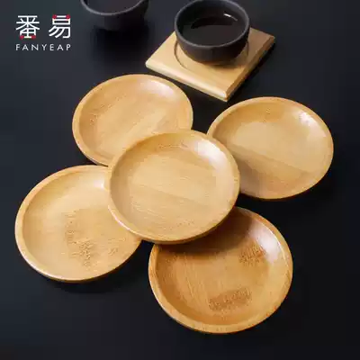 Tea cup mat Kung Fu tea insulation mat coaster tea ceremony Zen Japanese bamboo tea set accessories household anti-hot bracket