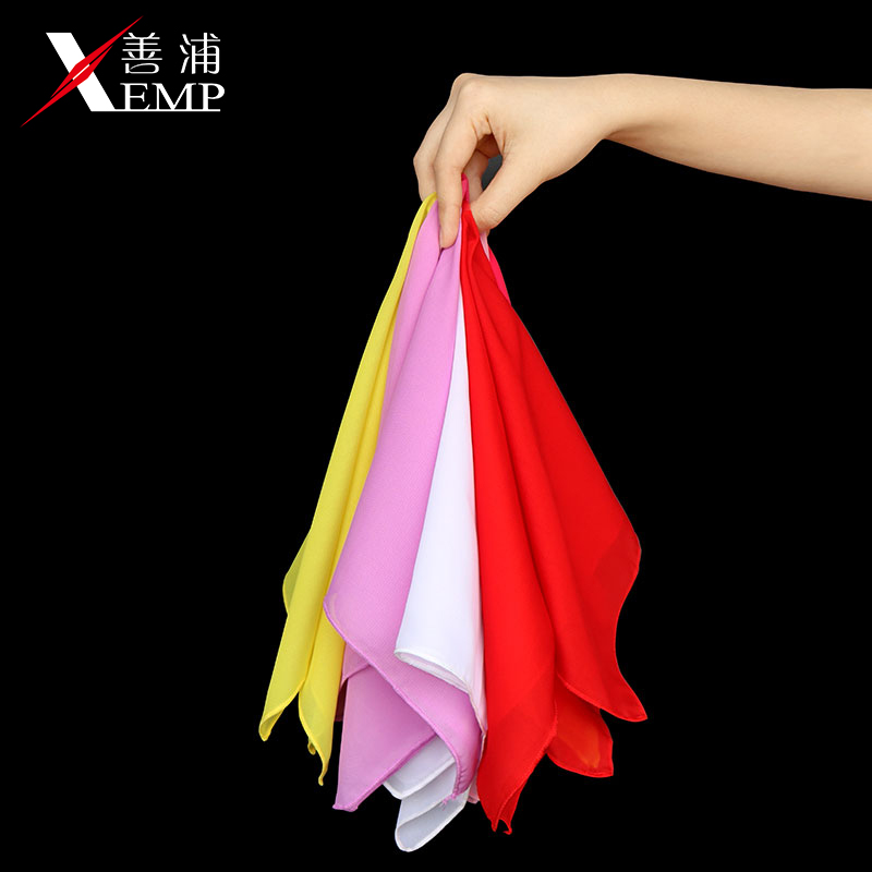 Dance silk scarf scarf handkerchief Flower Performance Verification Test props Dancing Handkerchief red Yangko Jiaozhou Square small scarf