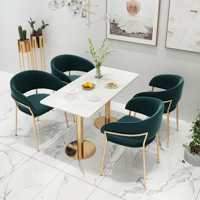 Nordic Café Negotiation Lounge Net Red Reception Water Bar West Restaurant Sweet Milk Tea Shop One Table Four Chairs Combine