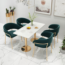 Nordic Cafe Negotiation lounge area Net red reception Water bar Western restaurant Dessert milk tea shop A table and four chairs combination